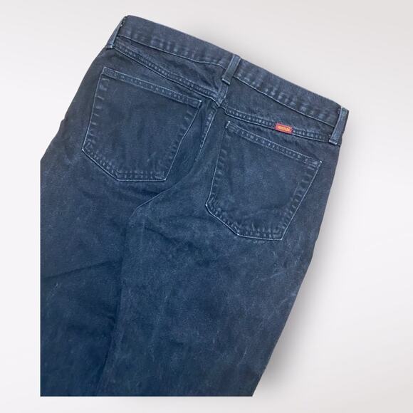 Rustler Straight Wide Leg Casual Black Jeans Size 32x30 - Picture 3 of 9